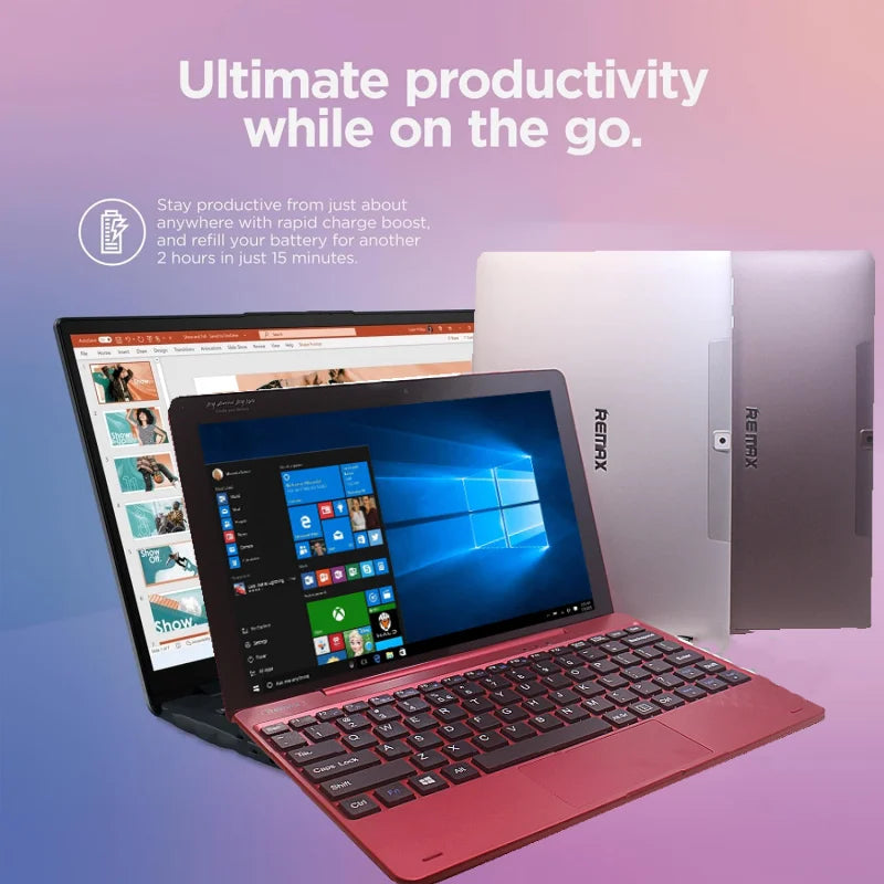 10.1 INCH Remax 2GB RAM 32GB ROM 64 Bit Windows 10 Tablet PC 2 in1 With Keyboard X5-Z8350 Quad-Core WIFI Dual Camera Office