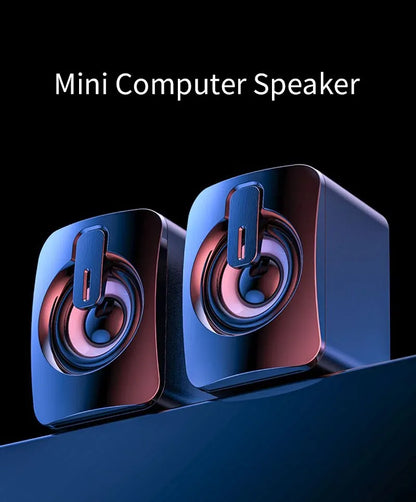 Computer Speakers HiFi Stereo Microphone Audio PC Speaker USB Wired Caixa De Som with LED Light for Desktop Computers PC Laptops