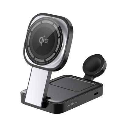 3in1 Magnetic Wireless Charger QI2 Magsafe Folding Wireless Charging Station for iphone 16 pro iWatch AirPods Wireless Charger