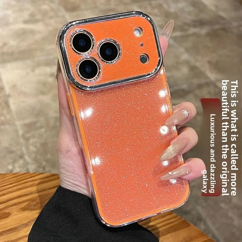 Luxury Shiny Glitter 2 in 1 Case for iPhone 17 Air 16 15 14 13 12 11 Pro Max Plus Shockproof Candy Soft Bright Protective Funda