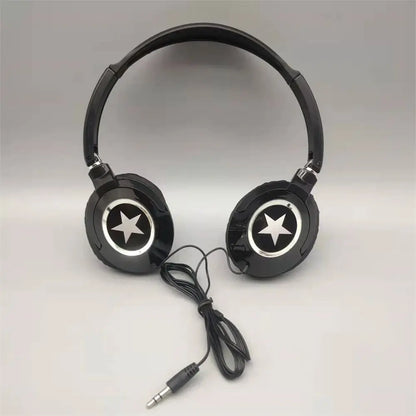 Flexible Wired Headphones HiFi Sound Music Stereo Over Ear Headset Noise Cancelling Adjustable Foldable Headphones