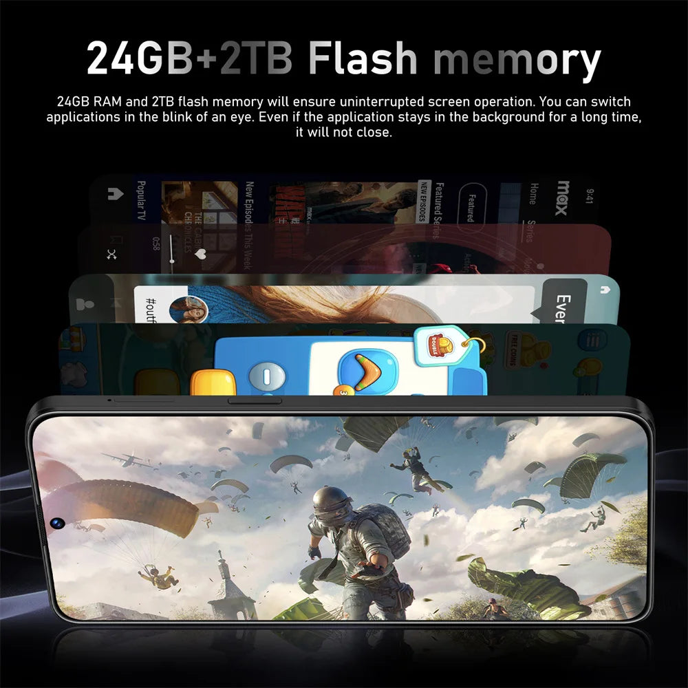 New F7 Ultra Original Smartphone 7.3inch 5G Cell Phone 7800mAh Android 15  Dual SIM Card Cellphones Global Version Mobile Phones