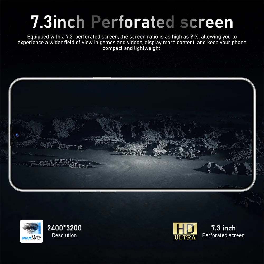 New F7 Ultra Original Smartphone 7.3inch 5G Cell Phone 7800mAh Android 15  Dual SIM Card Cellphones Global Version Mobile Phones