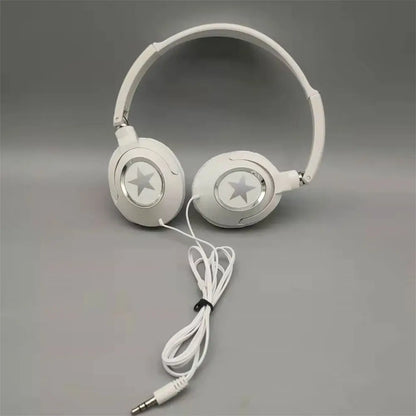 Sound Wired Headphones Over Ear Headset Bass HiFi Sound Music Stereo Earphones Flexible Adjustable Headset For PC Mobile