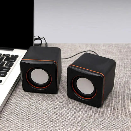 【SSummer10】Computer Speakers Stereo Microphone Audio PC Speaker USB Wired With LED Light For Desktop Computers PC Laptops【SS】