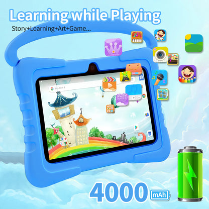 New 5G WiFi 7 Inch Kids Tablets Android 13 Quad Core 4GB RAM 64GB ROM 4000mAh Bluetooth Children's Gift Kids Software Tablet Pc