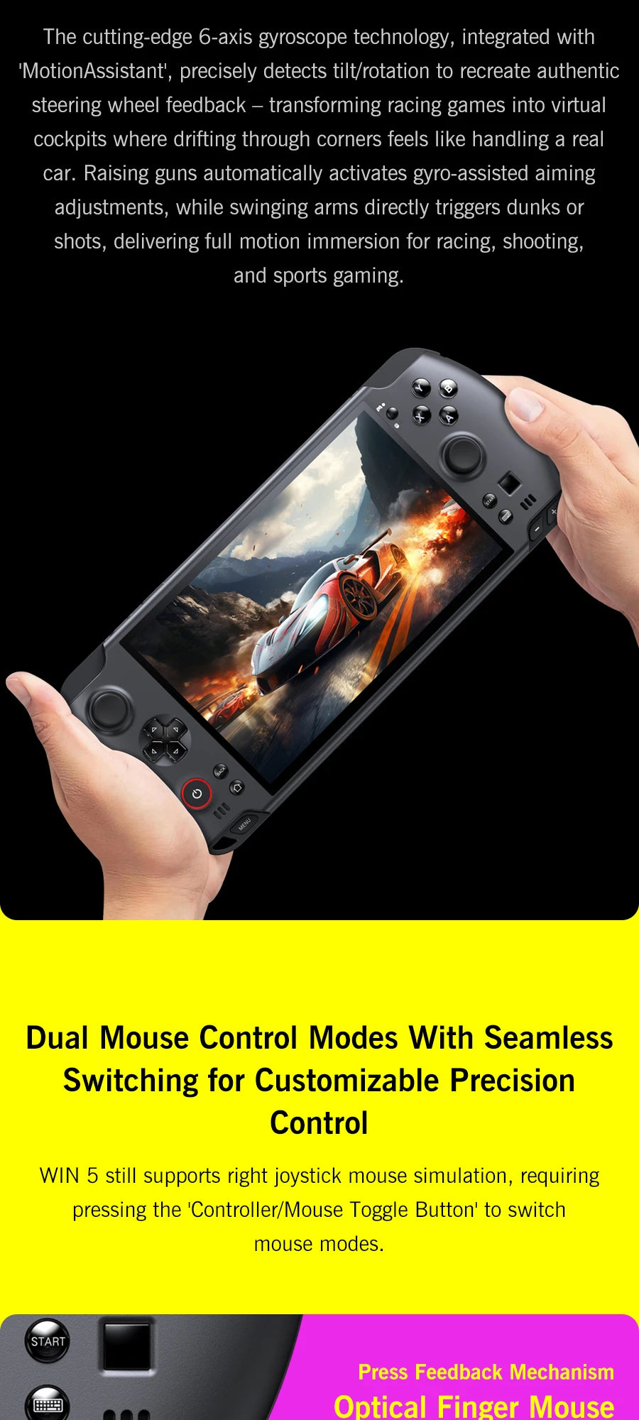 GPD WIN 5 Handheld Gaming Laptop Portable Gaming Entertainment with Laptop Functionality