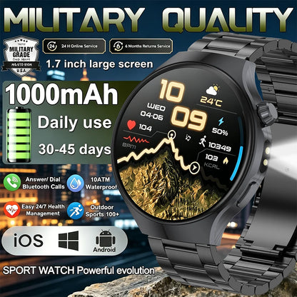 New smartwatch 2026-1.7-inch HD screen, 1000 mah battery, information alert function, multiple sports modes