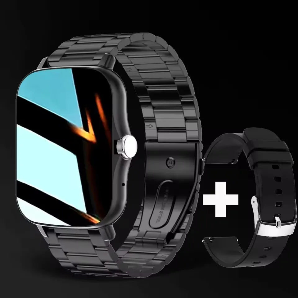 Smart Watch 1.83" Hd Screen Bluetooth Call Heart Rate Blood Oxygen Health Monitor Sports Smartwatch Women Men Holiday Gifts New
