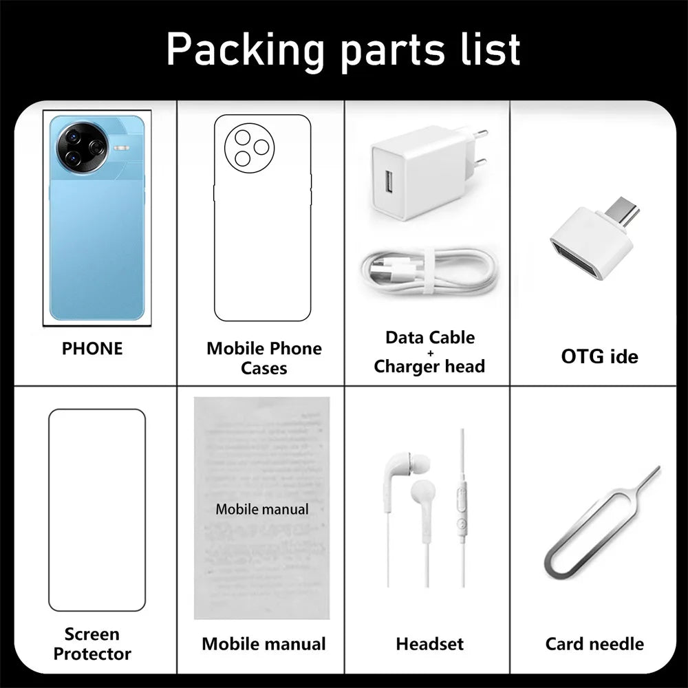 New F7 Ultra Original Smartphone 7.3inch 5G Cell Phone 7800mAh Android 15  Dual SIM Card Cellphones Global Version Mobile Phones