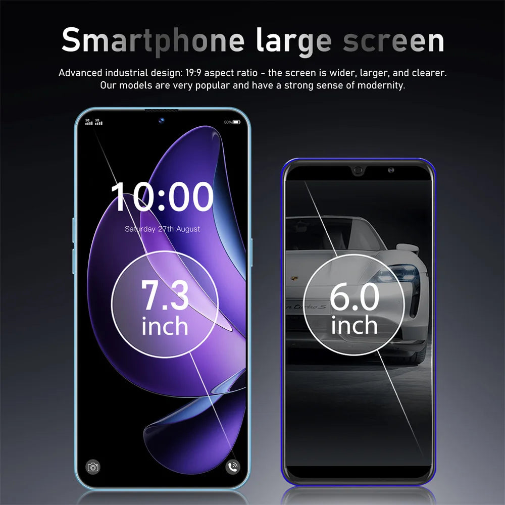 New F7 Ultra Original Smartphone 7.3inch 5G Cell Phone 7800mAh Android 15  Dual SIM Card Cellphones Global Version Mobile Phones