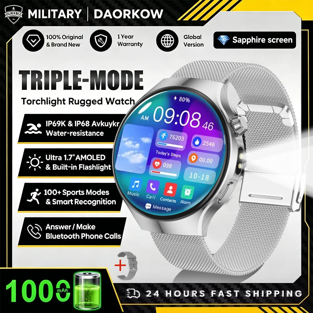 New smartwatch 2026-1.7-inch HD screen, 1000 mah battery, information alert function, multiple sports modes