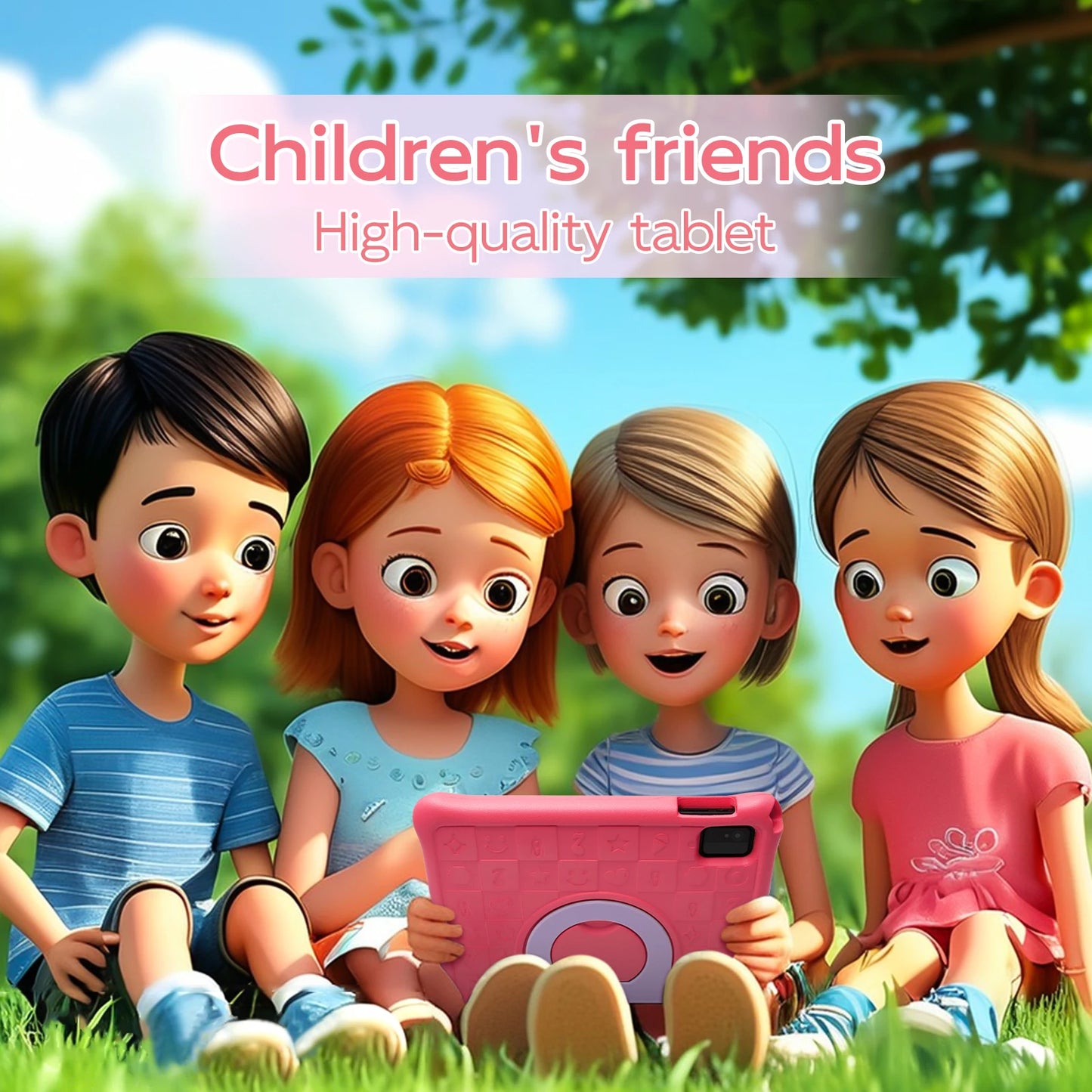 Paitanry CH10 Plus Android 15 Kids Tablet 5000Mah Octa-core 10.1 inch 8GB (4+4GB)RAM 64GB ROM Tablets Learning Children's Tablet