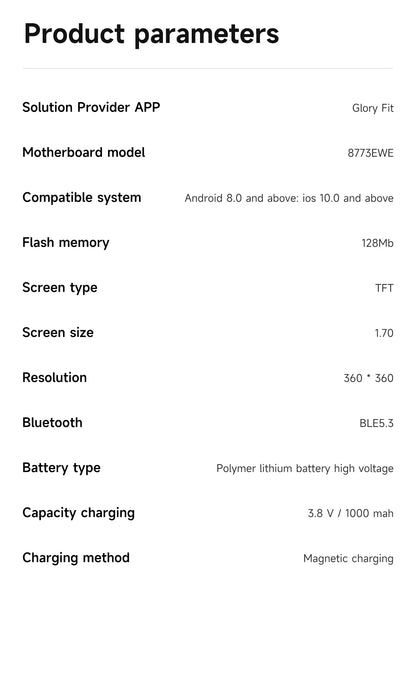New smartwatch 2026-1.7-inch HD screen, 1000 mah battery, information alert function, multiple sports modes