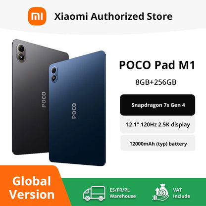 POCO Pad M1 Global Version 12.1" 2.5K crystal-clear display 12000mAh Snapdragon 7s Gen 4 Tablet