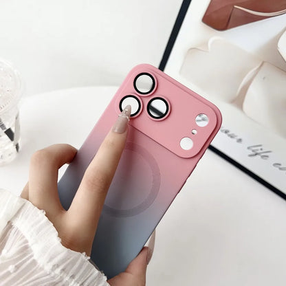 Gradient Magnetic Case for iPhone 17 Pro Max 17 Pro Air Cover Mag-safe Wireless Shell Full Camera Lens Film Soft Silicone Fundas