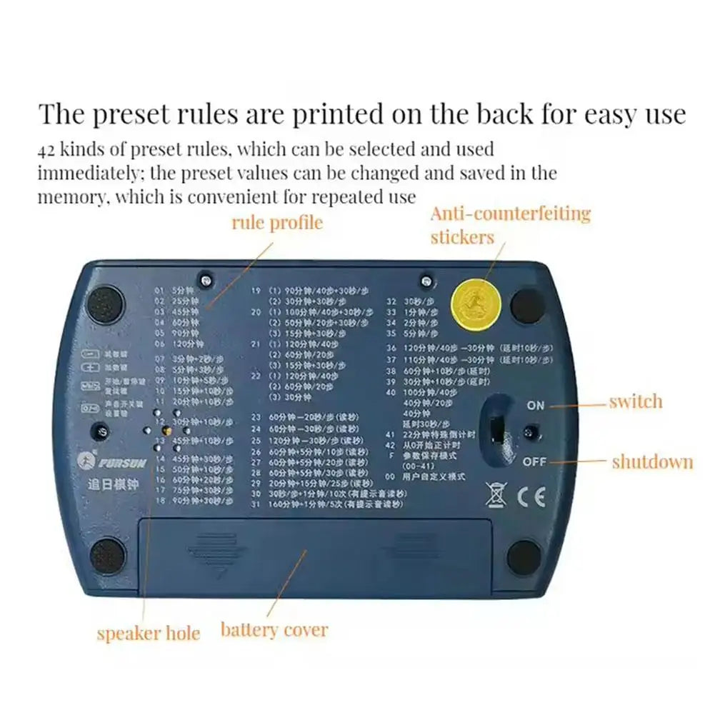 Chess Clock Chinese Chess / Go / Chess Games Timer Clock Game Timer Chess Digital Timer Board Game Competition Hour Meter