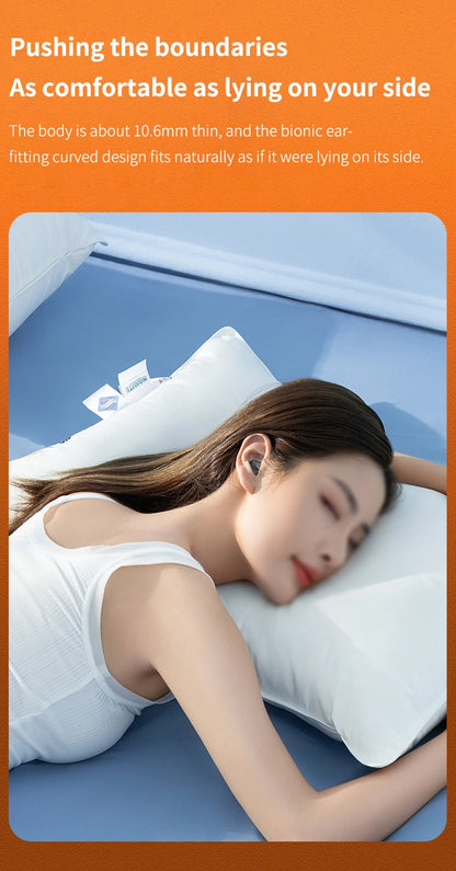 Waterproof Wireless Bluetooth 5.3 Headsets Mini headset Painless Call Noise Cancelling Thin Headphones Fit for Sleeping/Sports