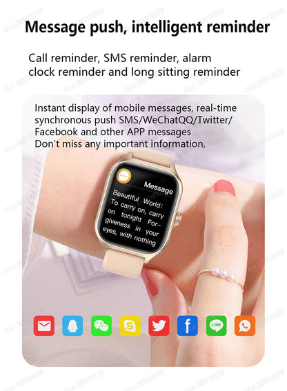 Smart Watch Men 2.01 Inch AMOLED Screen Waterproof Multiple Sport Mode Fitness HD Bluetooth Calls Smartwatch Men Women Bracelet
