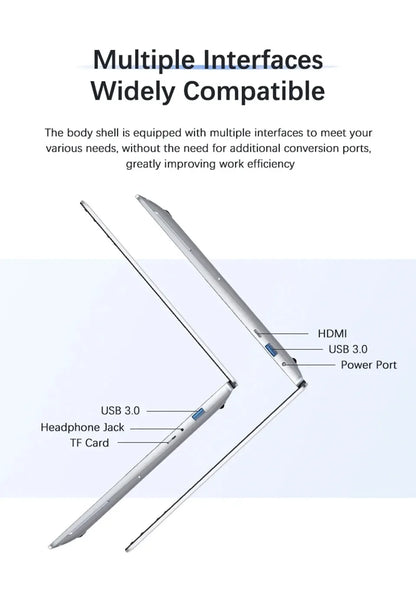 2026 14.1" Laptop Computer Intel Atom A3950 Windows 11 Pro Laptops Gaming 1920*1080 HD DDR4 16GB SSD 1TB Portable Notebook PC
