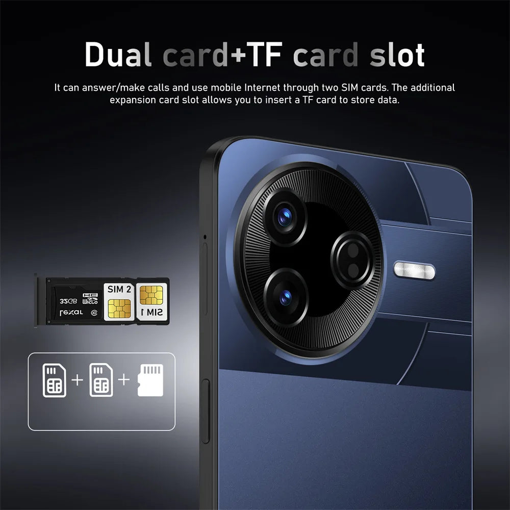 New F7 Ultra Original Smartphone 7.3inch 5G Cell Phone 7800mAh Android 15  Dual SIM Card Cellphones Global Version Mobile Phones