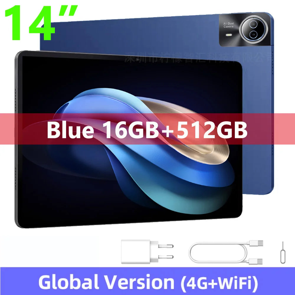 Nenmone Mpad15 14 Inch Tablet Android 15 16GB+512GB 1920*1200 4G Phone Call Tablet 14inch Bluetooth 5G WiFi Pad 12000mAh 32MP