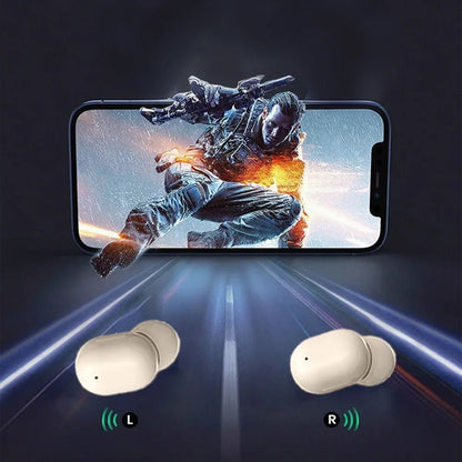 VIKEFON Bluetooth 5.3 Earphones Mini Headphones TWS Wireless Earbuds HIFI Stereo Noise Reduction Heasets with Microphones