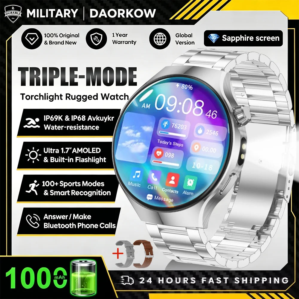 New smartwatch 2026-1.7-inch HD screen, 1000 mah battery, information alert function, multiple sports modes