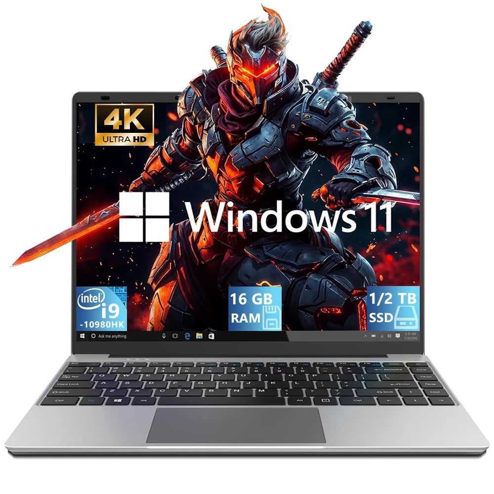 14.1" Windows 11 Laptop Intel Core i9 10980HK 4K HD Screen 16GB RAM 1TB 2TB SSD Gaming laptops PC Office Portable Computer Game