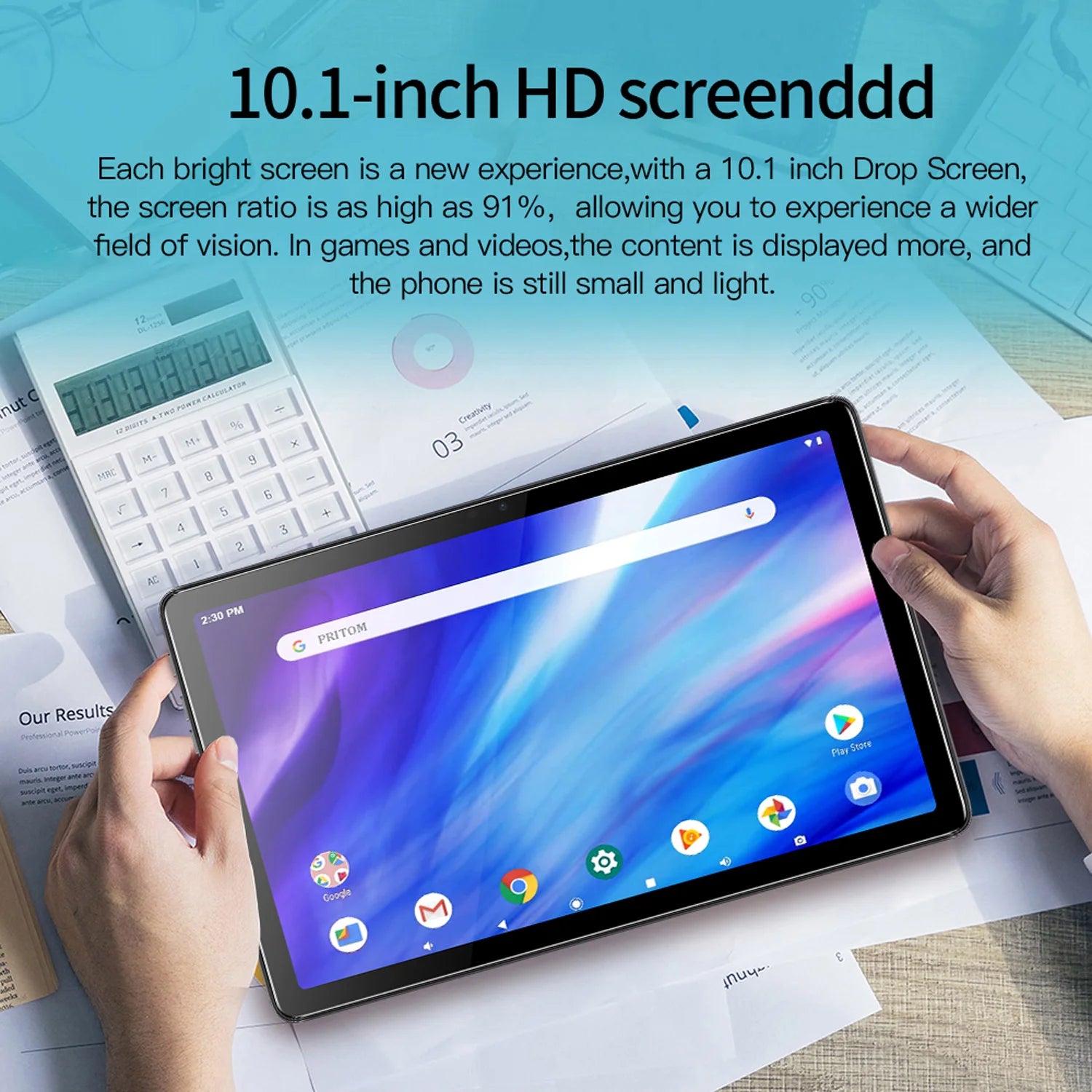 New 10.1 Inch Tablet Android 13, 4GB RAM 64GB ROM, 1TB Expand, Dual SIM, Dual Cameras, 6000MAH Battery, Children's Gift Tablets