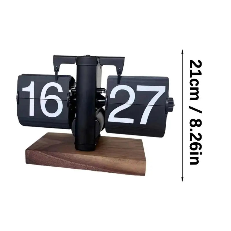 02DE Modern Clock with Quiet Mechanism Smooth Wooden Surfaces 12 Hour Format Easy Adjustment Knob for Home Office Decor