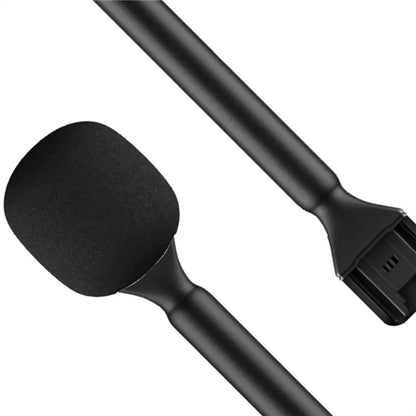 AED6-Mic Handle Microphone Handheld Stand With Mic Flag And Foam For Rode Wireless Go/Goii/For DJI Mic/Relacart/Wireless Mic