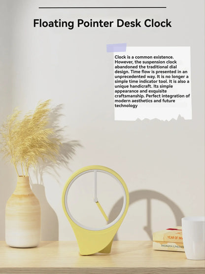 Modern Floating Dial-Free Clock Creative Simple Desktop Decoration Small Clock for Home and Office Ornament Black Technology
