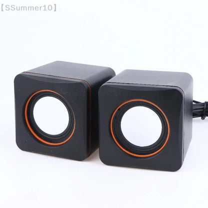 【SSummer10】Computer Speakers Stereo Microphone Audio PC Speaker USB Wired With LED Light For Desktop Computers PC Laptops【SS】