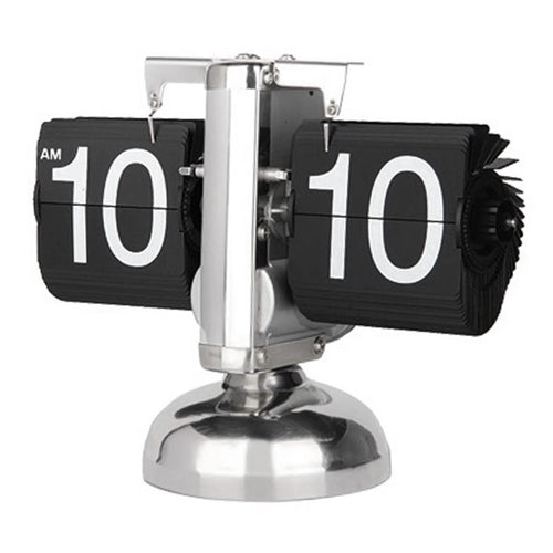Clock Digital  Down Clock Retro Minimalist Single Foot Mechanical Auto  Clock Desk Clock for Home Livingroom Decor