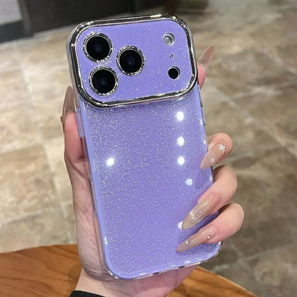 Luxury Shiny Glitter 2 in 1 Case for iPhone 17 Air 16 15 14 13 12 11 Pro Max Plus Shockproof Candy Soft Bright Protective Funda