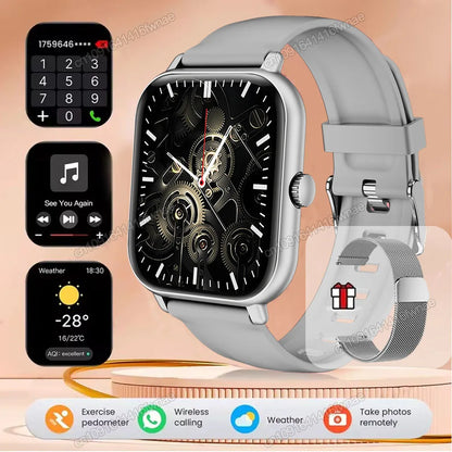 Smart Watch For Android IOS Watches 2.01inch HD Display Bluetooth Call Message Alert Music Sports Mode Smartwatch Men Women Gift