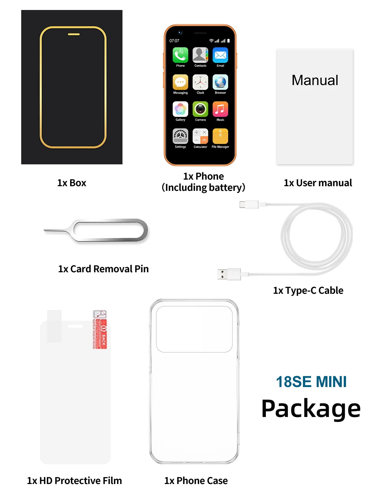 SERVO 18SE MINI Android Mini Smartphone 3G WCDMA 2GB RAM 16GB ROM Wi-Fi Hotspot GPS 3.0" Touch Small Smart Phones 2 SIM Standby
