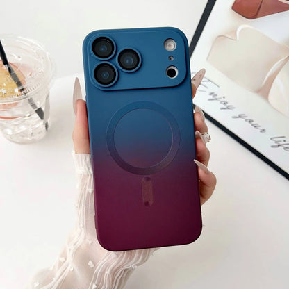 Gradient Magnetic Case for iPhone 17 Pro Max 17 Pro Air Cover Mag-safe Wireless Shell Full Camera Lens Film Soft Silicone Fundas