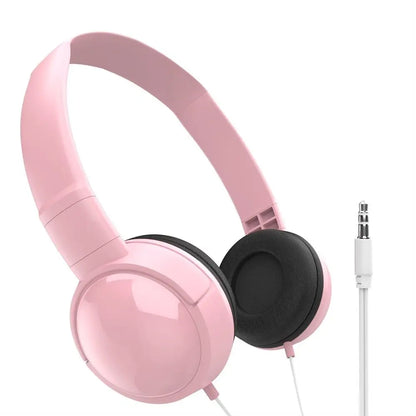 Music Earbuds Over Ear Wierd Headphones HiFi Stereo Music Stereo 3.5mm Headset Adjustable Audio Bass Macaron Headphone Tablet