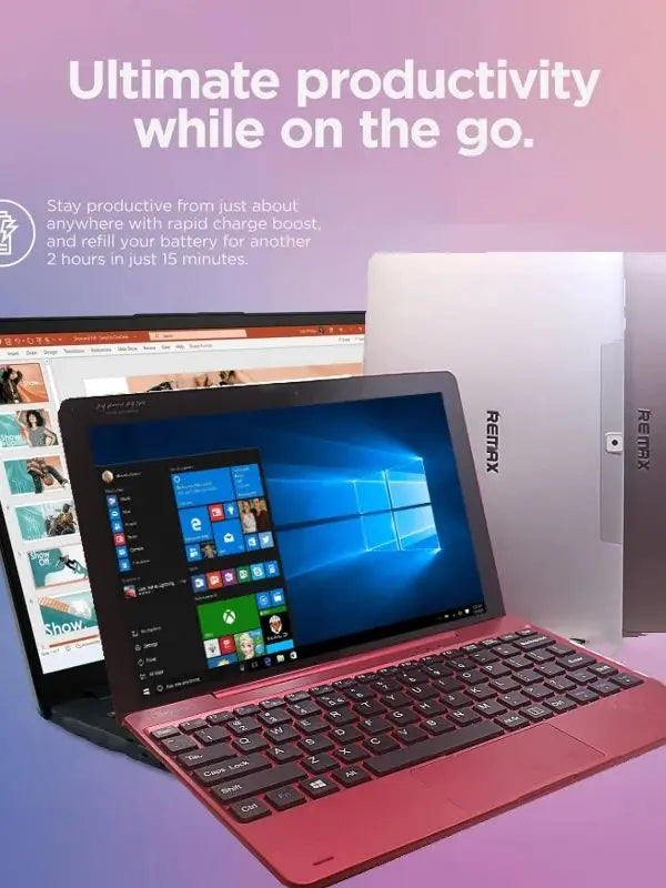 10.1 INCH Remax 2GB RAM 32GB ROM 64 Bit Windows 10 Tablet PC 2 in1 With Keyboard X5-Z8350 Quad-Core WIFI Dual Camera Office