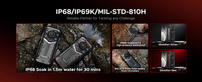DOOGEE Blade20 Pro Rugged Phone 6.6'' Screen Gemini AI 125dB Speaker 11800mAh Battery 24GB(6+18) 256GB Android 15 NFC Smartphone