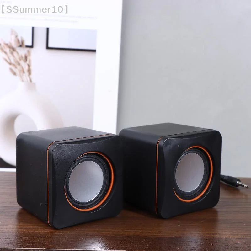 【SSummer10】Computer Speakers Stereo Microphone Audio PC Speaker USB Wired With LED Light For Desktop Computers PC Laptops【SS】