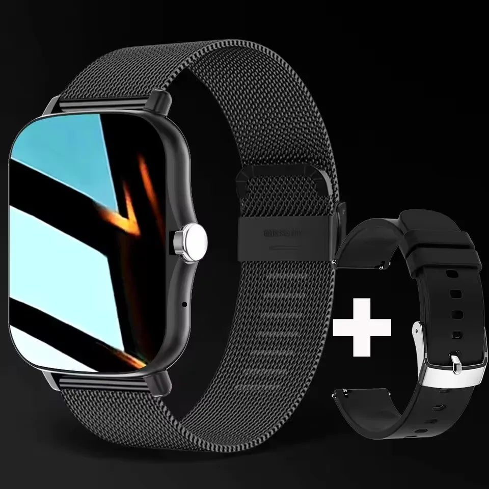 Smart Watch 1.83" Hd Screen Bluetooth Call Heart Rate Blood Oxygen Health Monitor Sports Smartwatch Women Men Holiday Gifts New