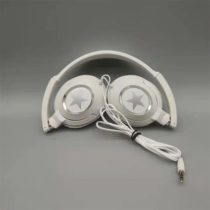 Flexible Wired Headphones HiFi Sound Music Stereo Over Ear Headset Noise Cancelling Adjustable Foldable Headphones