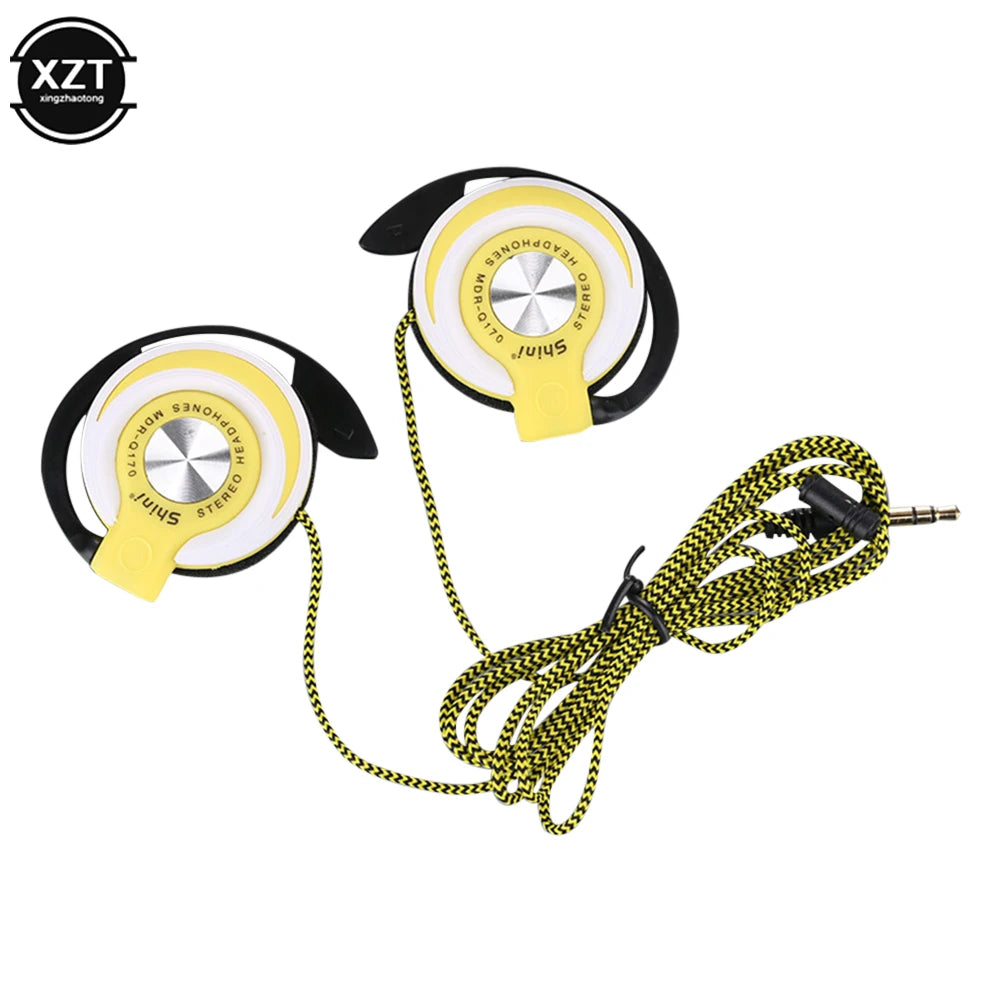Wired Headphones HIFI Heavy Bass Headset Over-ear Adjustable Ear Hook Earphones Music Earphone For Phone