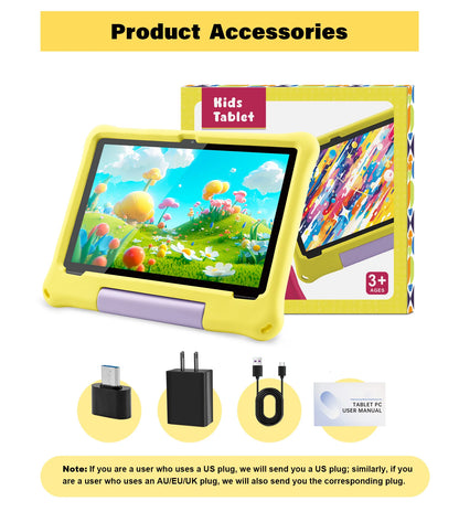 Paitanry CH10 Plus Android 15 Kids Tablet 5000Mah Octa-core 10.1 inch 8GB (4+4GB)RAM 64GB ROM Tablets Learning Children's Tablet