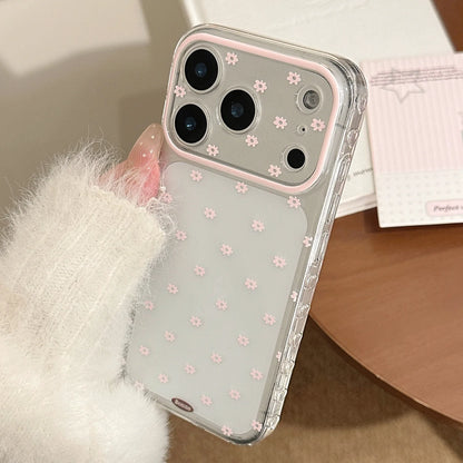 Minimalist Gentle Pink Flowers Transparent Shockproof Protective Phone Cover Case for iPhone 17 16 15 14 13 12 Pro Max