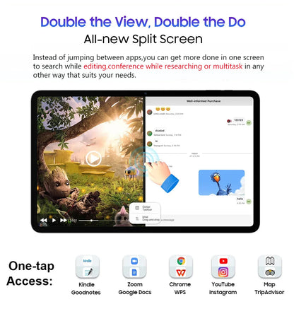Nenmone Mpad15 14 Inch Tablet Android 15 16GB+512GB 1920*1200 4G Phone Call Tablet 14inch Bluetooth 5G WiFi Pad 12000mAh 32MP