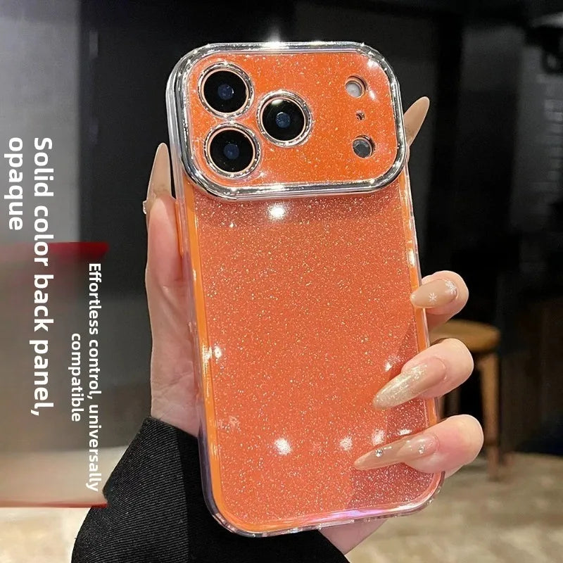 Luxury Shiny Glitter 2 in 1 Case for iPhone 17 Air 16 15 14 13 12 11 Pro Max Plus Shockproof Candy Soft Bright Protective Funda